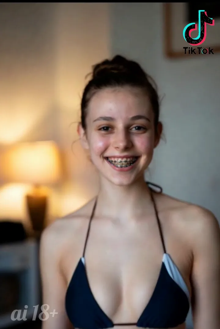 18+ Ai tiktok brace teen brat!