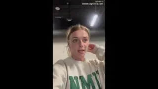 cum facial public walk around