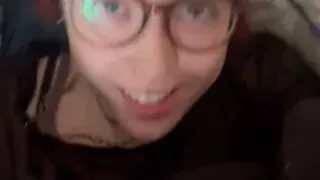 Nerdy girl gets fucked on her back