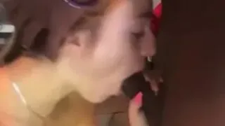 Pretty Bunny Chokes On Black Cock