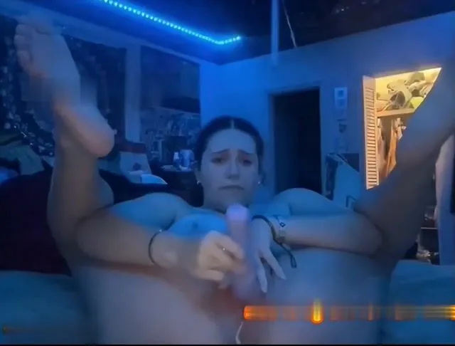 Shy girl changes her mind when she see his huge cock
